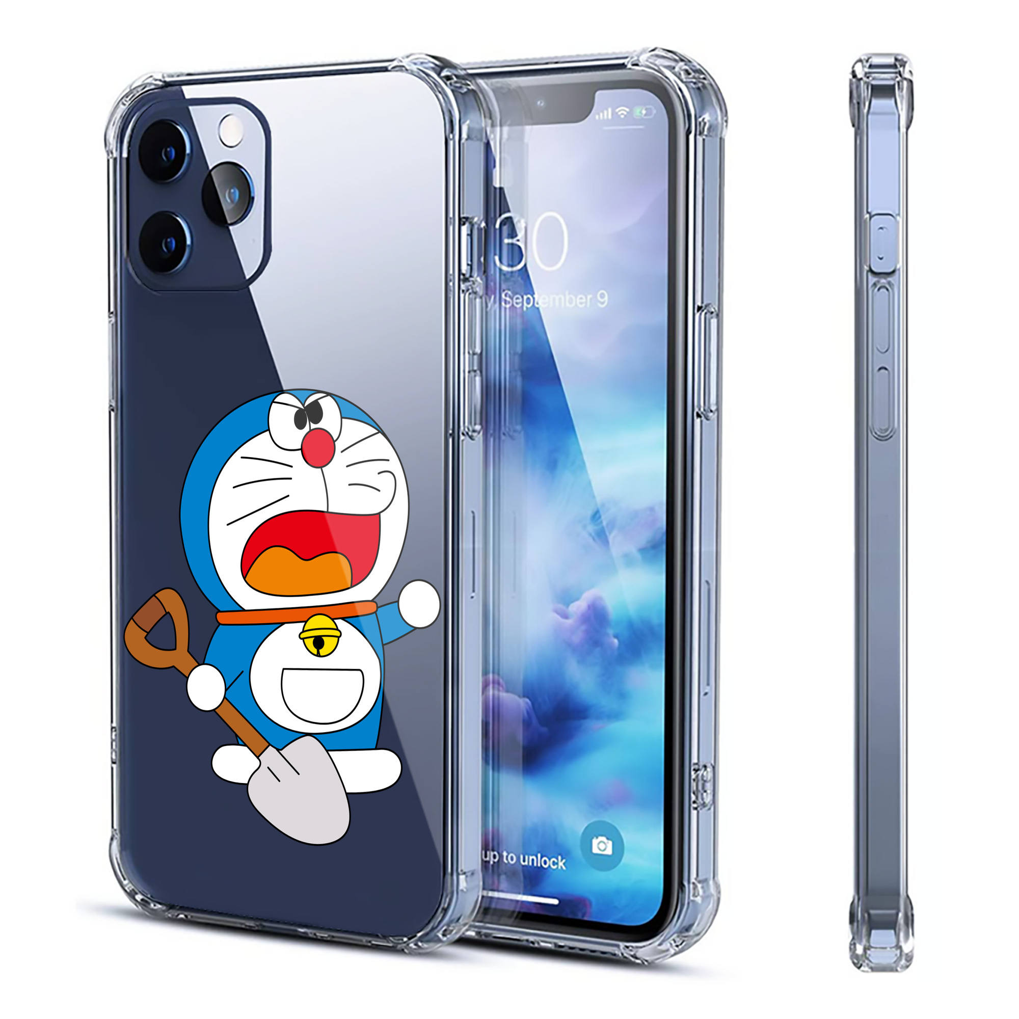 （画像用） ドラえもん Doraemon 【iPhone 12シリーズ対応】透明スマホケース（クリアソフトケース）